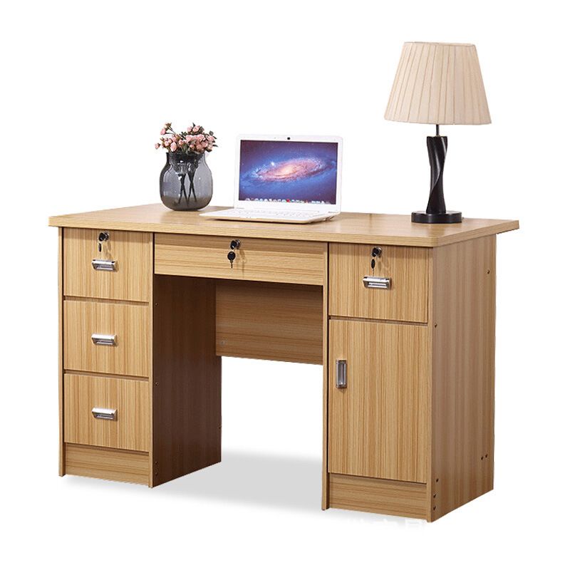 Locking Drawer Cabinet with Timber Base in Brown, Damp-proof with 5 Drawers and Twin Support, Featuring Front Splash