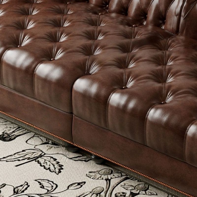 Modish Solid Color Water Resistant Standard Sofa in Midnight Black/Jade Green/Espresso, Seats 3/2-seater with 1 Pillow