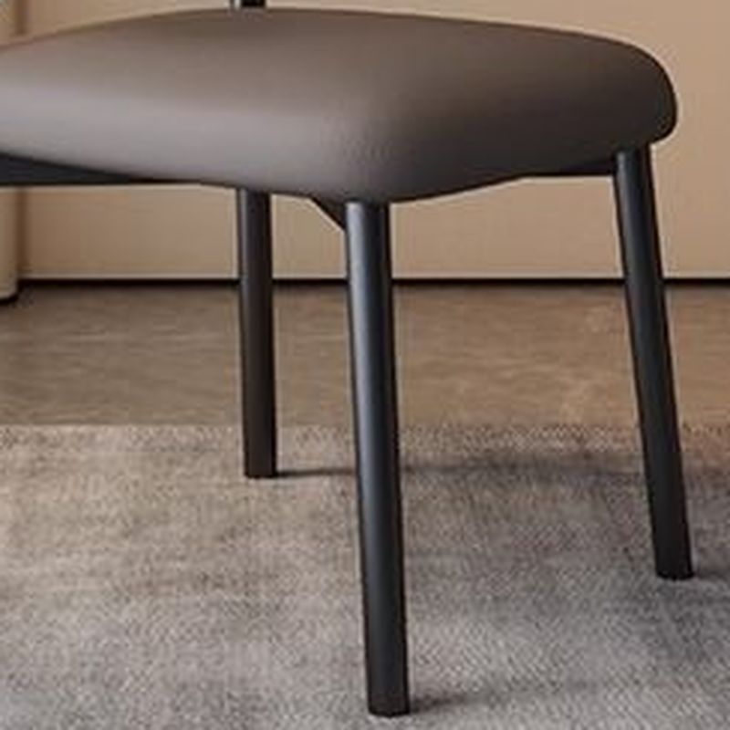 Art Deco Dinette Side Chair with Ventilated Back, Cushion Upholstery, and Steel Legs