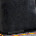 Modern Flared Arm Sofa with Water Resistant and Bolster Pillows