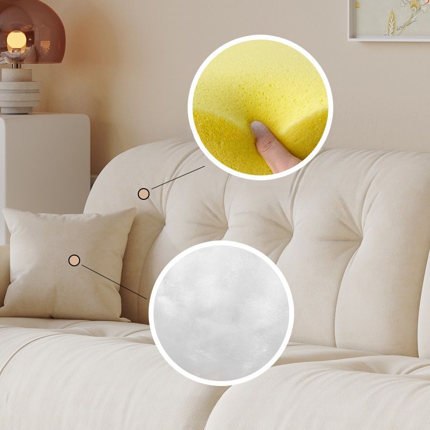 Modish Solid Color Stain Resistant Standard Sofa/Loveseat for 3-seater/4-seater/5 Person