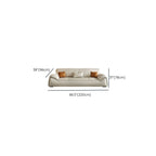 Contemporary Modern Solid Color Stain Resistant Standard/Single Sofa in Off-White, Seats 3/6/5 with 3/1 Pillows