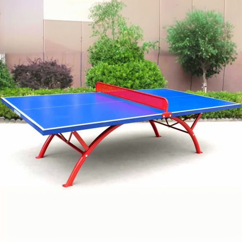 Versatile Indoor and Outdoor Ping Pong Table with Synthetic Laminate Top in Ink/Cerulean