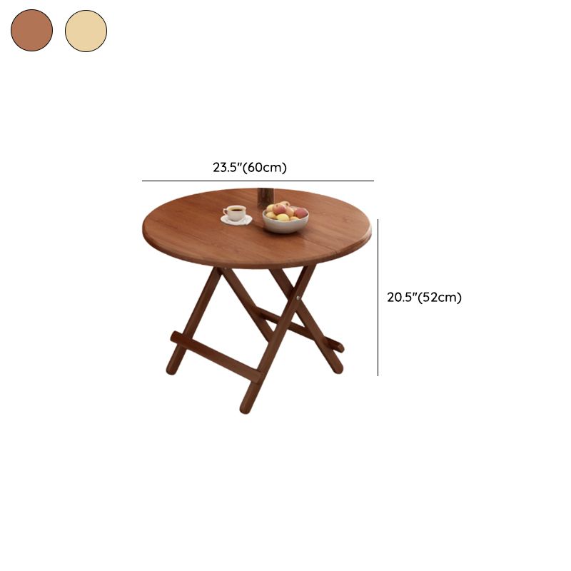 Veneer Dining Table with Crisscross Legs, Scratch-repellent and Foldable, for 4 People/2 People