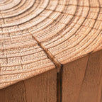 Natural Finish Square Plant Table with Natural Wood Top