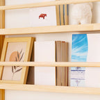 Unfinished Color Vertical Open Display with Open Back, Featuring 6/5/4 Shelves in Natural Wood