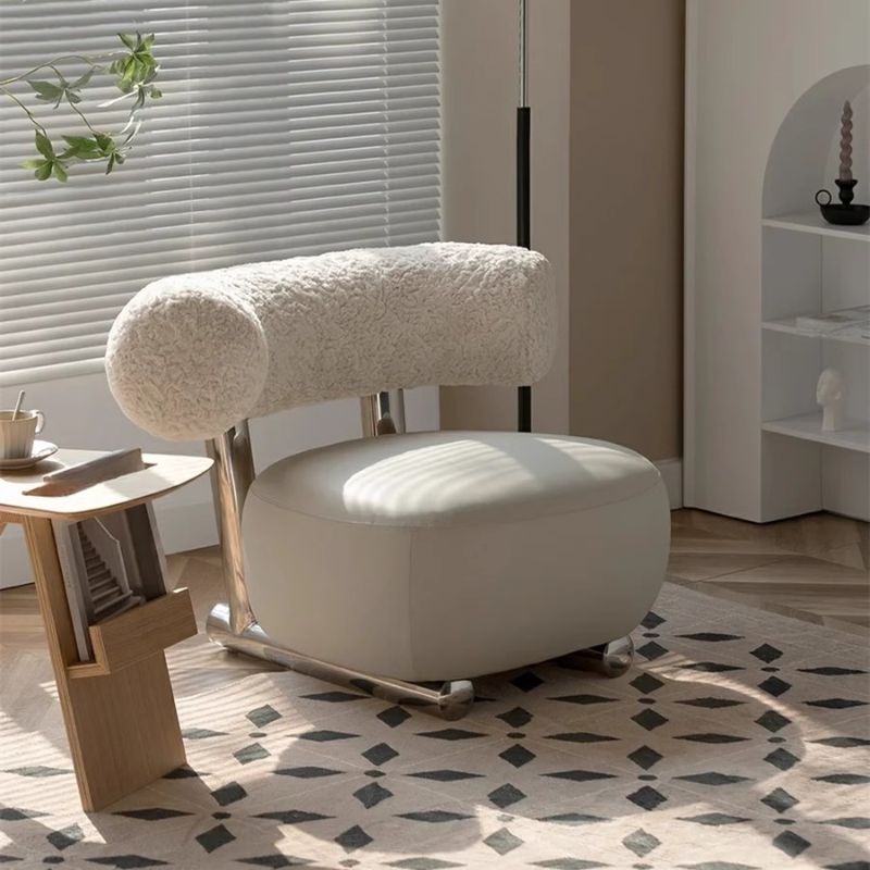 Simplistic Solid Color Side Chair with Arched Back