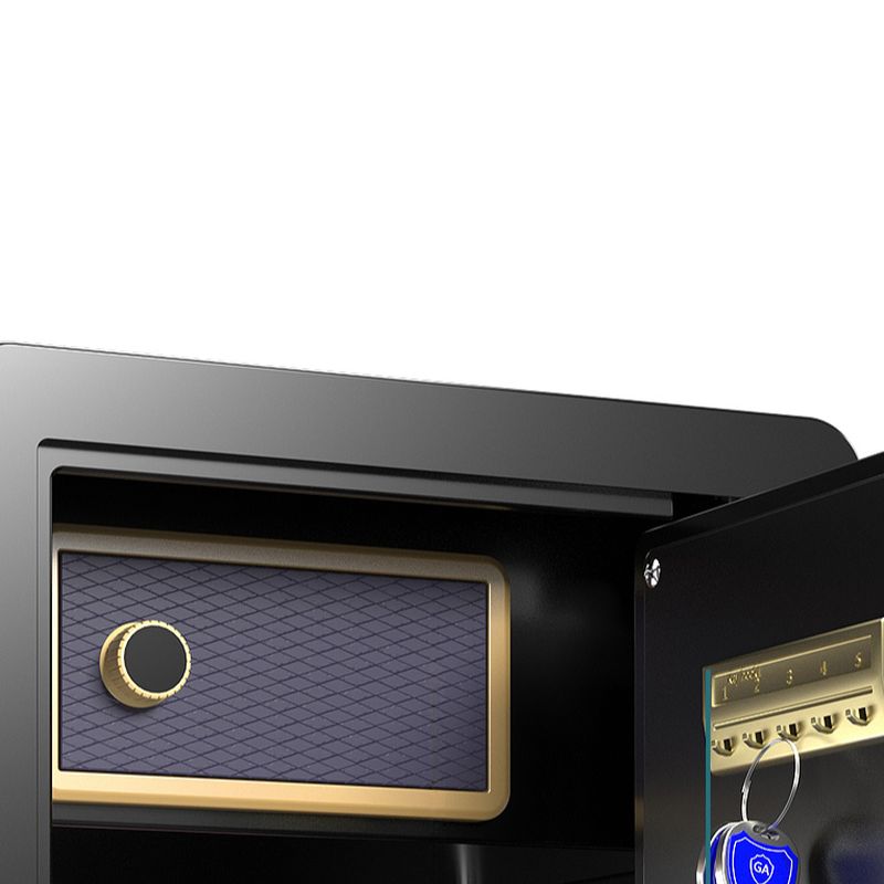 Steel Security Safe with Battery, Lockable with Keys and Shelves