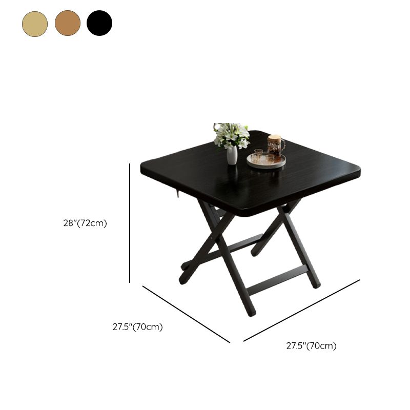 Composite Wood Dining Table with Crossed Legs, Scratch-proof and Foldable, Square Top for 2-seater