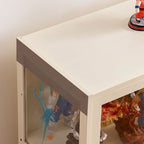 Ivory Rectangular Organizing Shelf with 6-Shelf, Vertical/Lateral Filing, Polymer Door, Closed Back