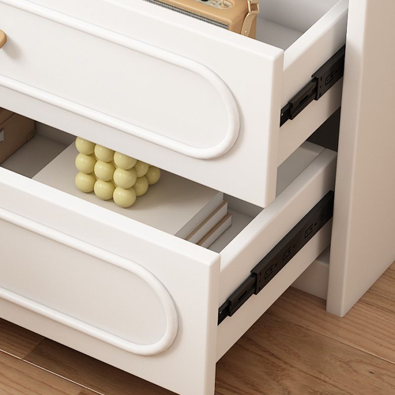 Detached Scratch-immune Accent Cabinet with Glazed Door, Adjustable Shelf, Cabinet Knobs, Soft Close Drawer, and Stain Resistant Finish