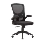 Modern Simple Style Solid Color White/Ink Nylon Glide Task Office Chairs with Lumbar Support, Tilt-capable & Flexible Height
