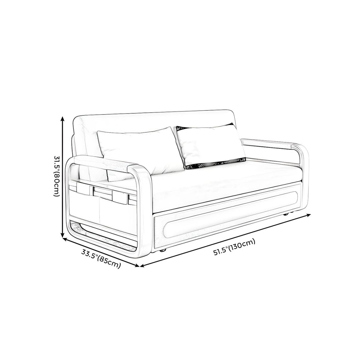 Convertible Futon Sofa Bed Tight Back Faux Leather Settee Loveseat