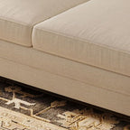 Drawing Room Standard Sofa in Light Gray/Navy Blue/Off-White with Armrest