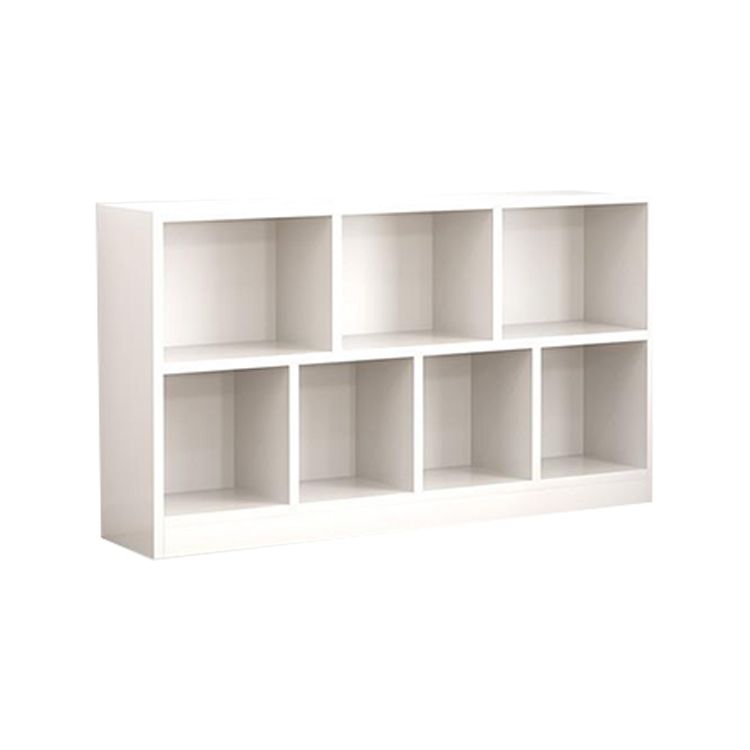 Modern Horizontal/Vertical Cubes Storage in Wood with Closed Back and 3-Shelf/4 Shelves