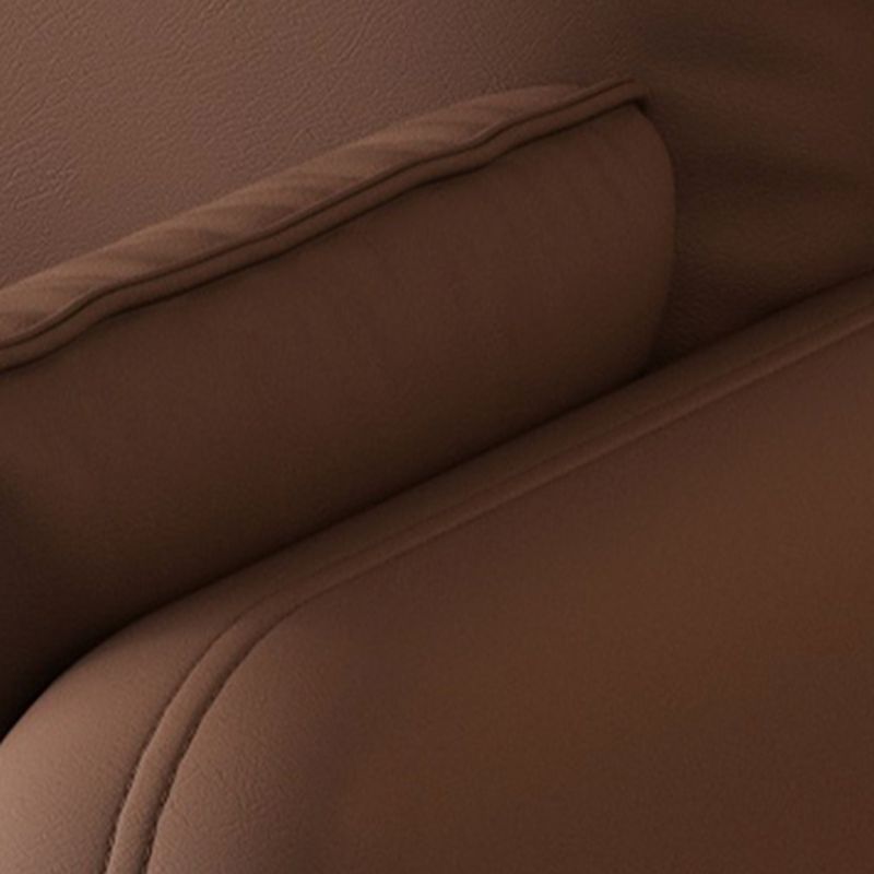 Drawing Room Standard Sofa in Pu Leather with Gray/Mocha/Off-White Armrest