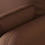 Drawing Room Standard Sofa in Pu Leather with Gray/Mocha/Off-White Armrest