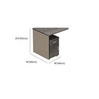 Art Deco Rectangular/Square Office Desk with Reclaimed Wood Gray Table Top, Pc Desk, Desk Included, and Twin Support