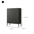 Art Deco Narrow Sideboard with Larder Storage, Alloy Countertop, Flexible Shelf, and 2 Doors
