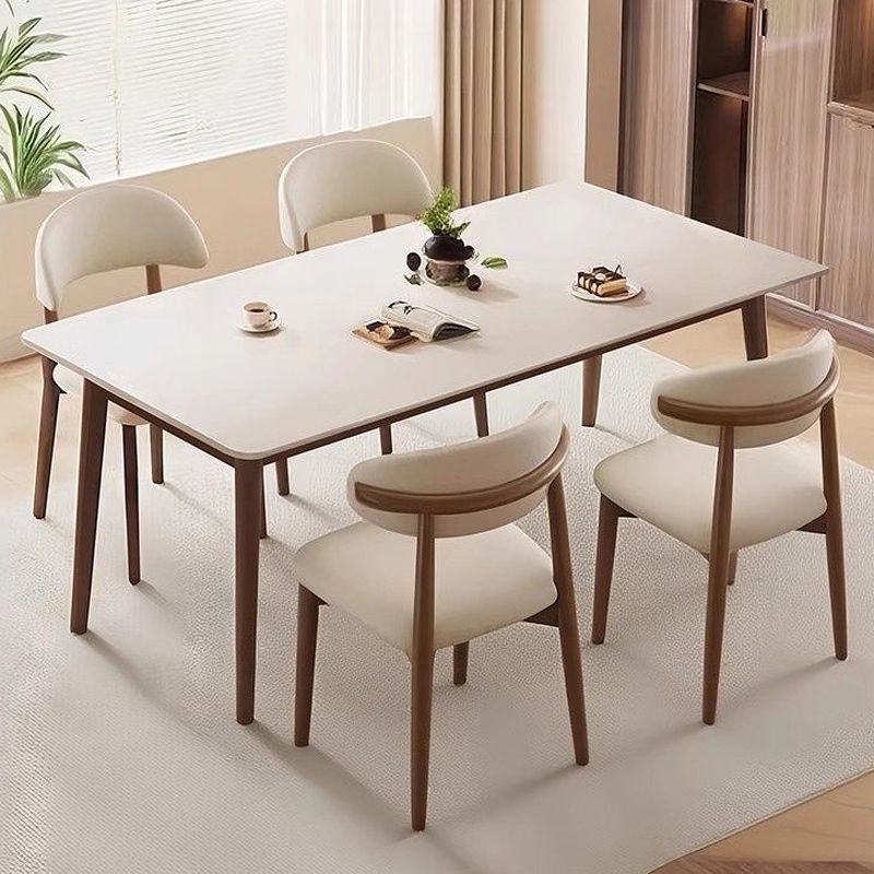 Grey/Chalk/Multiple Colour Simplistic Rectangular Dining Table with Slate Top and Fixed Table Mechanism