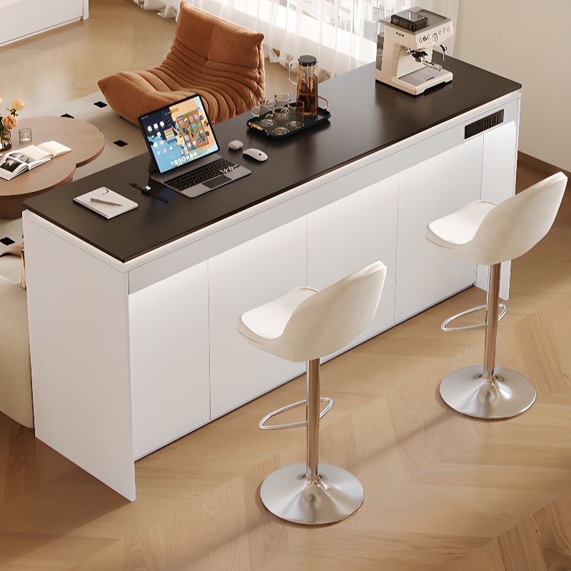 Auburn Slate Pub Table with Unmovable Pedestal Base