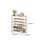 Art Deco Bambusa Rectangle Shoe Rack in Chalk with 6 Shelves for 11-40 Pairs in Drawing Room