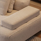 Modish Solid Color Scratch-durable/Stain Resistant Standard Sofa/Single Sofa in Chalk, 5 Person/4-seater/Seats 3