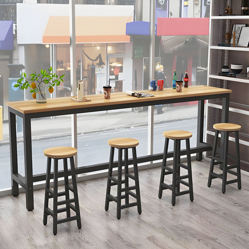 Modern Style 1/4/5 Pieces Wood Rectangular Bar Table Set for Dining Room