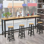 Modern Style 1/4/5 Pieces Wood Rectangular Bar Table Set for Dining Room