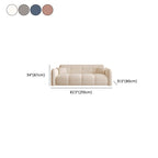 Tear Resistant Standard Sofa in Flannel with Grey/Blush/Dark Blue Upholstery and 1 Pillow