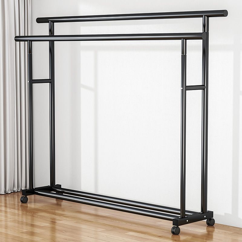 Modern Simple Style Hall Rack with Receptacle Storage, 1 Shelf/2 Shelves, Steel Frame, and Alloy Hook