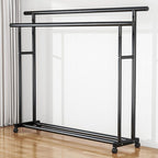 Modern Simple Style Hall Rack with Receptacle Storage, 1 Shelf/2 Shelves, Steel Frame, and Alloy Hook