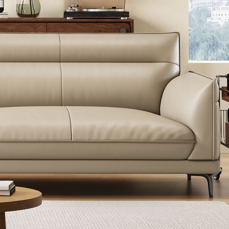 Contemporary Modern Solid Color Water Resistant Standard Sofa in Off-White for 2 People/Seats 1