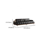 Contemporary Modern Solid Color Water Resistant Standard Sofa in Ink, 2 People