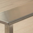 Simplistic Bench with Eased Edge, Assembly Required, Alloy/Composite Wood Cover, Rectangle Shape