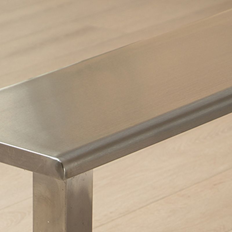 Simplistic Bench with Eased Edge, Assembly Required, Alloy/Composite Wood Cover, Rectangle Shape
