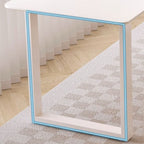 Casual Writing Desk with Easy Assembly, Scratch-proof Sleigh Base, Chalk Slate Top