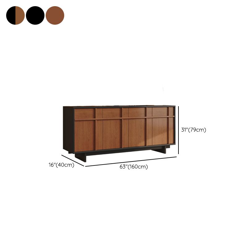 Trendy Wardrobe Chest Of Drawers with 2 Cabinets and 2 Interior Shelves