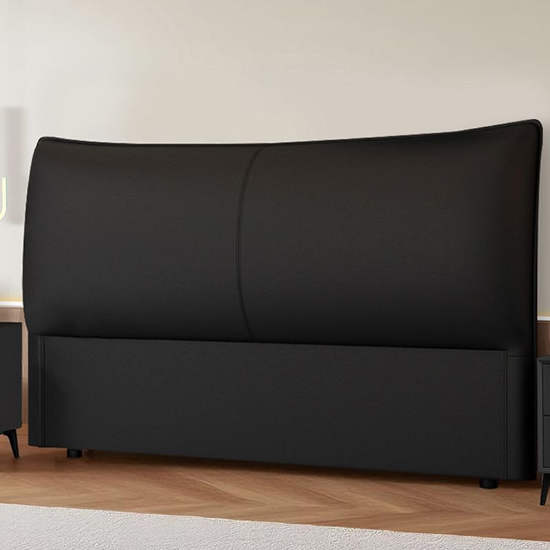 Trendy Panel Headboard in Natural Wood with No Distressing, Rectangle Shape for Queen/Full Bed, Featuring Sponge Upholstery and Standard Height