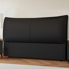 Trendy Panel Headboard in Natural Wood with No Distressing, Rectangle Shape for Queen/Full Bed, Featuring Sponge Upholstery and Standard Height