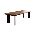 Contemporary Solid Wood Kitchen & Dining Table in Light Brown with Chip Resistant Fixed Legs for 6-person Seat/Seats 10/8 People