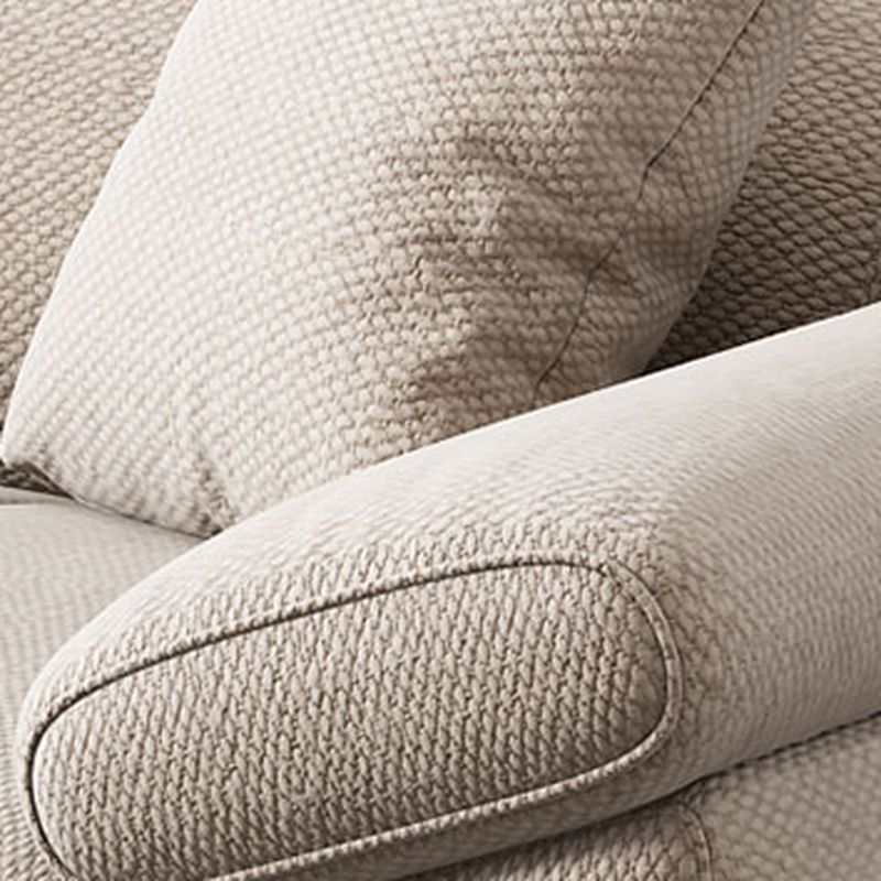 Standard Sofa in Tan with Armrest and 3 Pillows