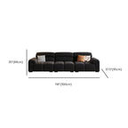 Modish Solid Color Water Resistant/Stain Resistant Standard Sofa/Single Sofa in Midnight Black, Seats 5/4/3 with 3/2/1 Pillows