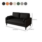 Modish Solid Color Water Resistant Loveseat with Arm, for 2, and 2 Pillows