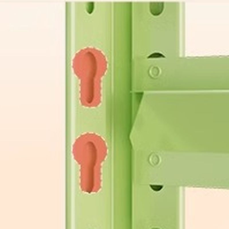 Light Green Modern Steel Tower Shelf with Alterable Shelf and Unfixed Installation