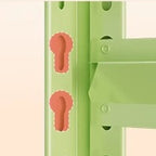 Light Green Modern Steel Tower Shelf with Alterable Shelf and Unfixed Installation