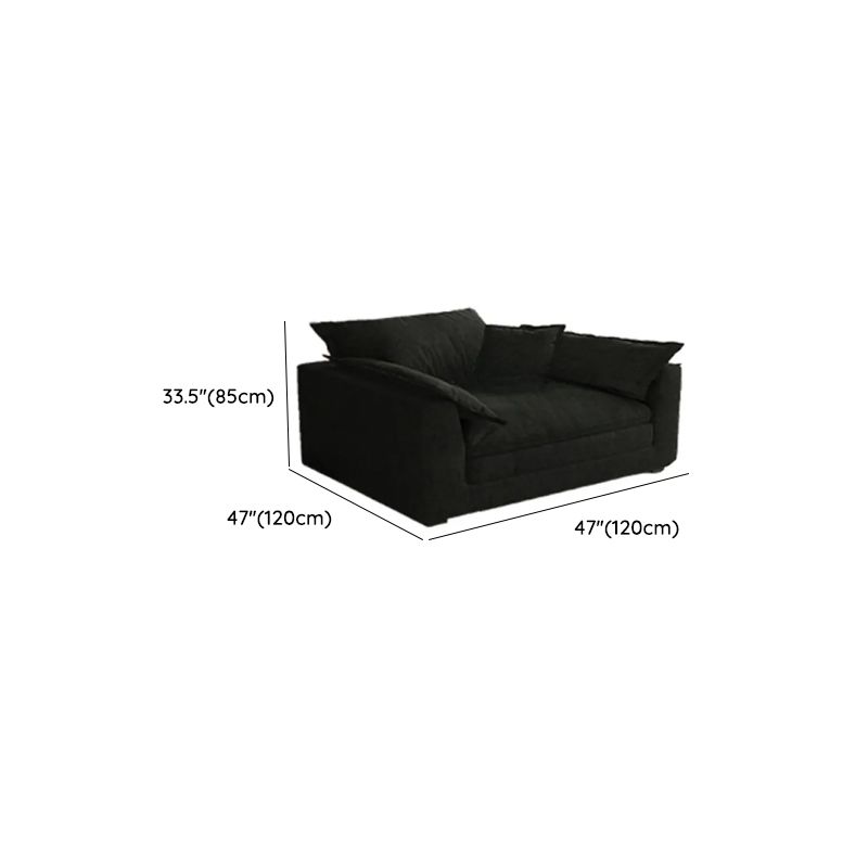 Art Deco Ink Solid Color Water Resistant Sofa Couch/Single Sofa for 5-seater/4-seater/6-seater with 2 Pillows