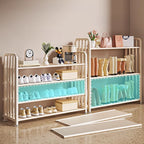 Art Deco/Glam Alloy Rectangle Shoe Rack with 6 Shelves for 11-20 Pairs in Drawing Room