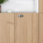 Natural Finish Office Console Cabinet with Fade-proof Durability and 1-Wide Compartment