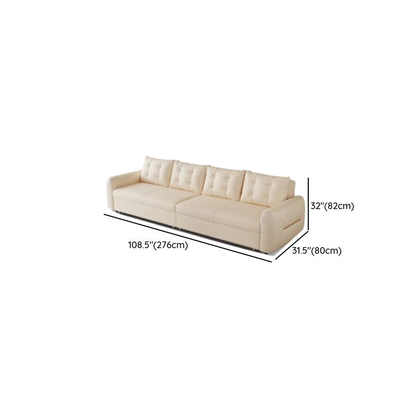 Scratch-immune and Rainproof Sleeper Futon Bed with Tufted Back, Loveseat Capacity, and Container Storage, Featuring Stitch-tufted Design in California King/King/Queen Sizes with Pillow
